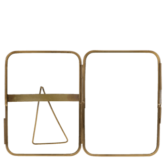 Rounded standing brass frame 13x18cm