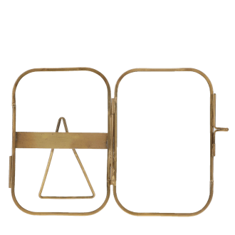 Rounded standing brass frame 10x15cm