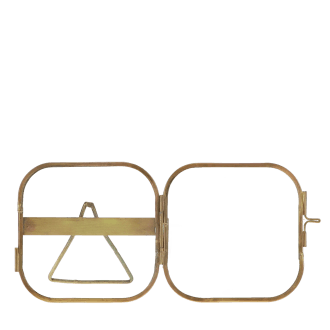 Rounded standing brass frame 10x10cm