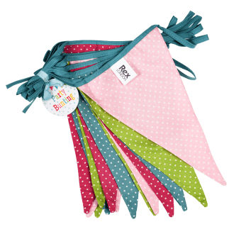 Multi Coloured Spotty Washable Cotton Bunting