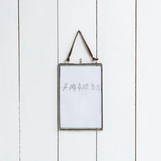 Glass Hanging Frame In Silver 15x10cm