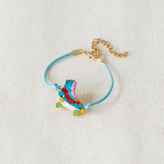 Roller Skate Glitter Bracelet