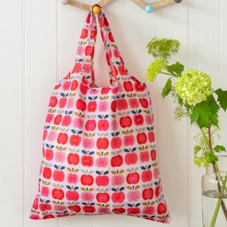 Vintage Apple Recycled Foldaway Shopper Bag