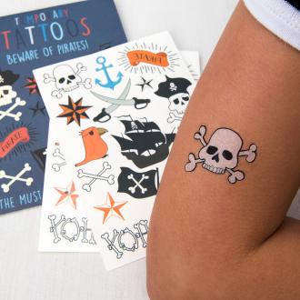 Beware Of Pirates Temporary Tattoos