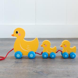 Duck Family Wooden Pull Toy