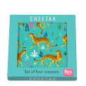 Cheetah coasters (set of 4) in box