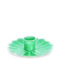 Enamel flat flower candle holder - Green