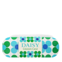 Glasses case & cleaning cloth - Blue and green Daisy