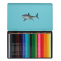 Shark 36 colouring pencils in tin