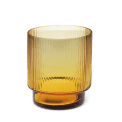 Ribbed glass tumbler 325ml - Amber