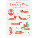 Temporary tattoos - Festive Sausage Dog