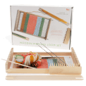 Wooden weaving loom set