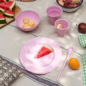 Melamine bowl-plate-cup-spoon - Pink