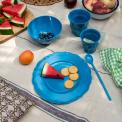 Melamine plate-bowl-cup-spoon - Petrol blue