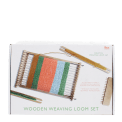 Wooden weaving loom set