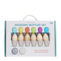 Wooden skittles set