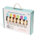 Wooden skittles set