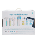 Wooden tools and tool belt playset