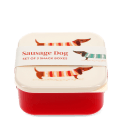 Snack boxes (set of 3) - Sausage Dog (pattern)