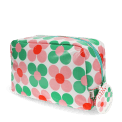 Wash bag - Pink and green Daisy