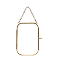 Rounded hanging brass frame 10x15cm