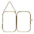 Rounded hanging brass frame 10x15cm