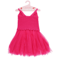 Crochet dress (5-6 years) - Bright pink