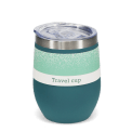 Rubber coated travel cup 350ml - Petrol blue