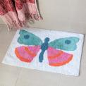 Tufted cotton bath mat - Butterfly