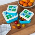 Snack boxes (set of 3) - Blue and Green Daisy