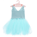 Crochet dress (5-6 years) - Aqua blue