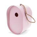 Oval bamboo fibre birdhouse - Pink