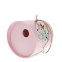 Round bamboo fibre birdhouse - Pink