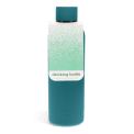 Rubber coated steel bottle 500ml - Petrol blue