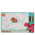 Large colouring poster with pencils - Baby Dinos