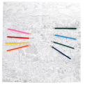 Large colouring poster with pencils - Baby Dinos