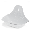 Wall-mounted enamel soap dish - White