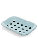 Two-part enamel soap dish - Blue