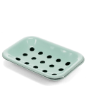 Two-part enamel soap dish - Green