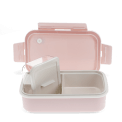 Double wall lunch box with divider - Pink