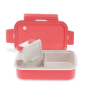 Double wall lunch box with divider - Rose pink