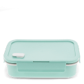 Double wall lunch box with divider - Pale blue