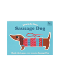 Learn to sew wooden hand-stitch set - Sausage Dog