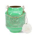 Enamel tealight lantern - Green