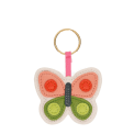 Faux leather keyring - Butterfly