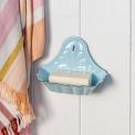 Wall-mounted enamel soap dish - Blue