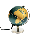 USB world globe light (14.2cm) - Blue and gold