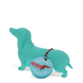 Giant sausage dog eraser turquoise