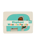 Wooden layered puzzle (5 pieces) - Elephant