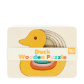 Wooden layered puzzle (5 pieces) - Duck